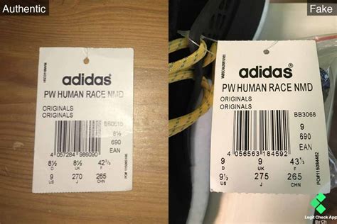 fakes vs real adidas human race|Barcode Scan: Pharrell Adidas Human Race NMD .